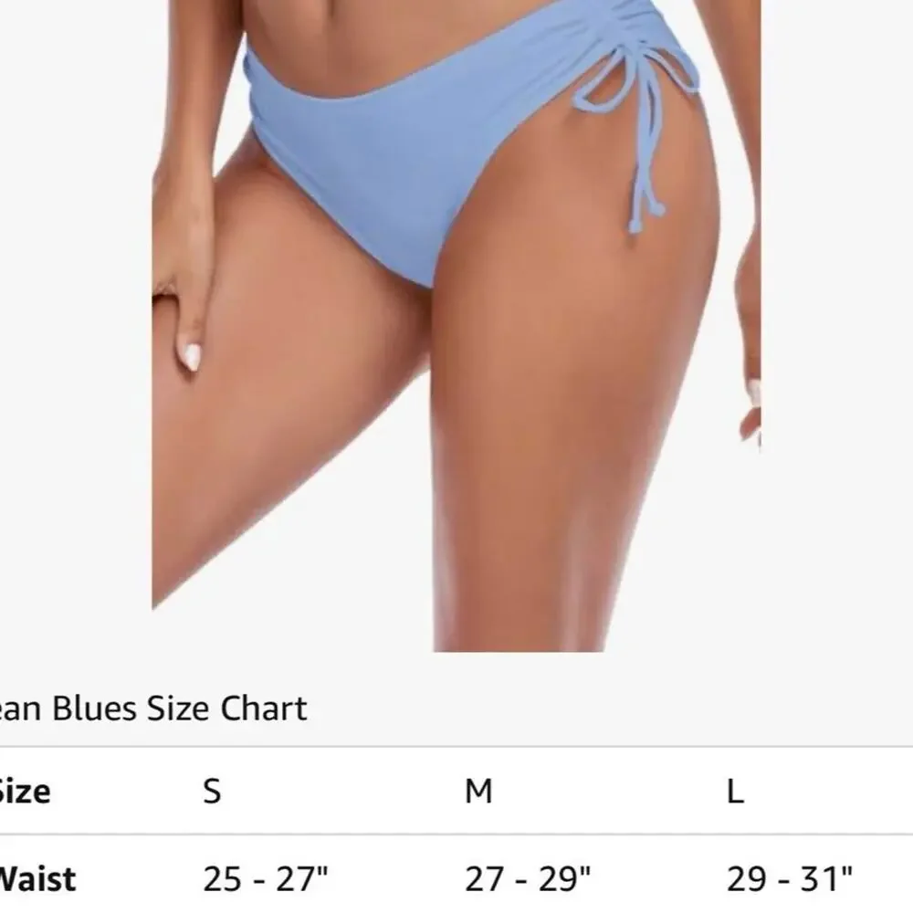 Light blue bikini bottoms with